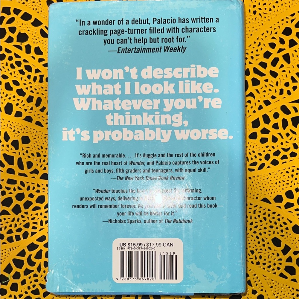 Wonder by R.J. Palacio - Blue Cover - Picture 2 of 7